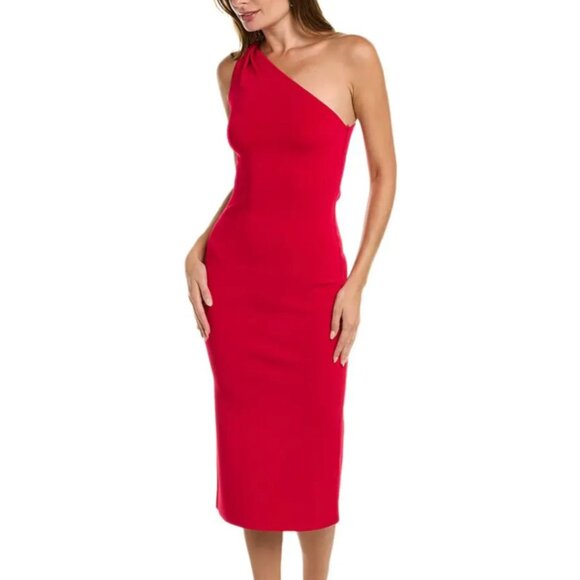 Galvan London PERSEPHONE One Shoulder Midi Dress - Picture 2 of 11